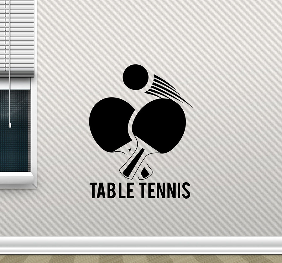 Table Tennis Dimension - Adesivo de Parede de Ténis De