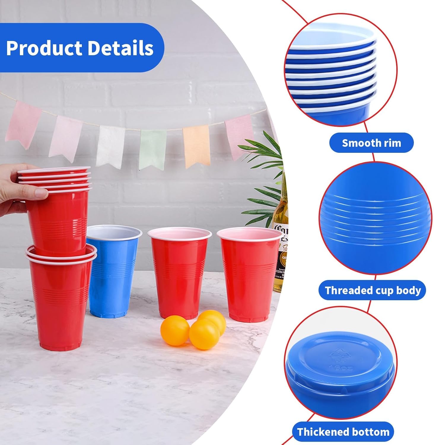 60 copos de festa de plástico  - Table Tennis Kit avaliação e preço