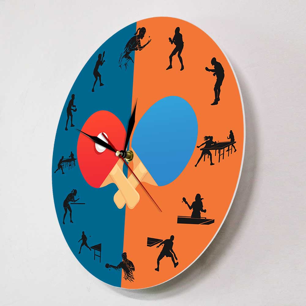 Relógio de parede estampado pa - Table Tennis Dimension avaliação e preço