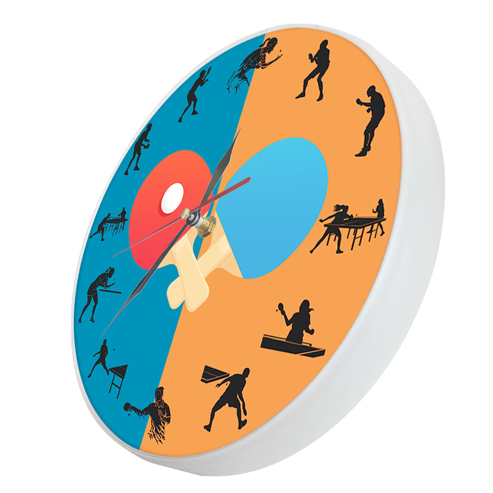 Relógio de parede estampado pa - Table Tennis Dimension avaliação e preço